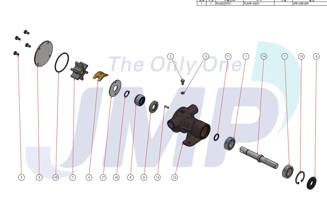 Minor Service Kit JSM0165 for JMP Pump JPR-WB10IP