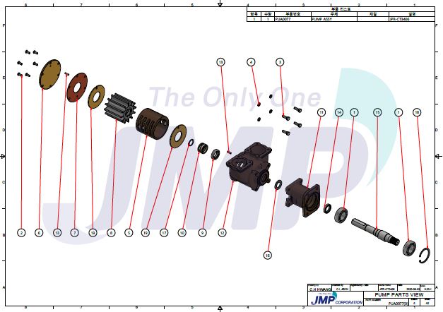 Service Kit JSM0005 minor for Seawater Pump JMP JPR-G6300, CT3406