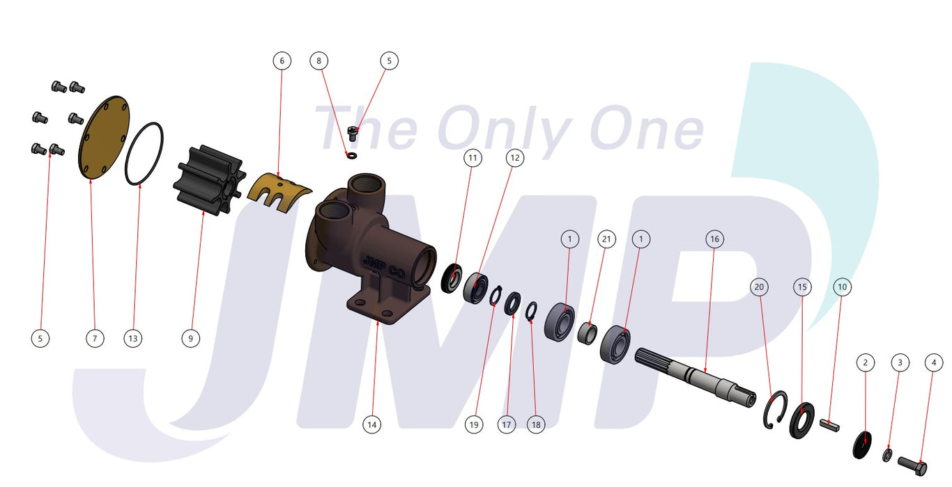 JPR-25UP JMP Marine General Multi-Purpose Pump - 1"(PF)