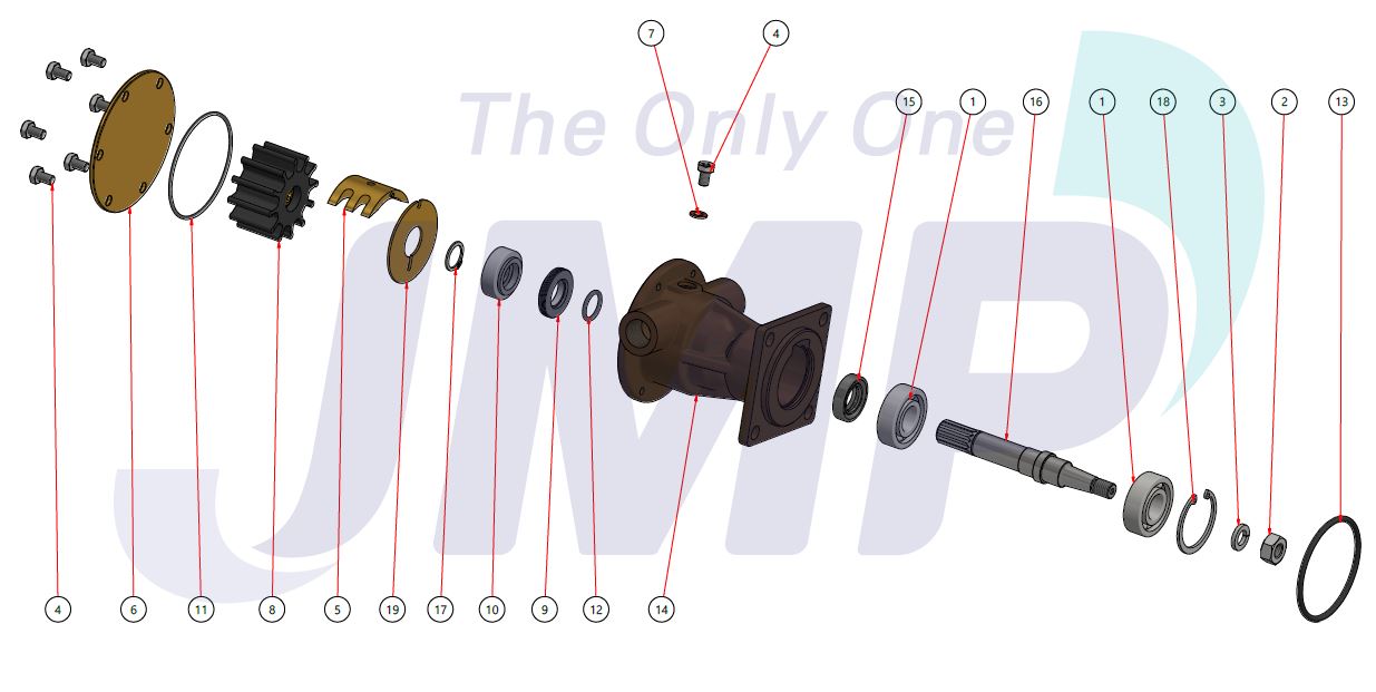 JSM0090 Minor Service Kit for JMP NL10IP/ IP2  pumps