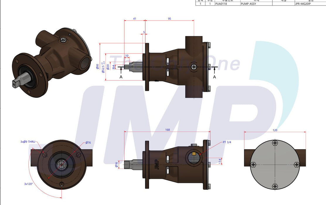 JMP Replacement PUMP MITSUBISHI S4S Eng / Generator