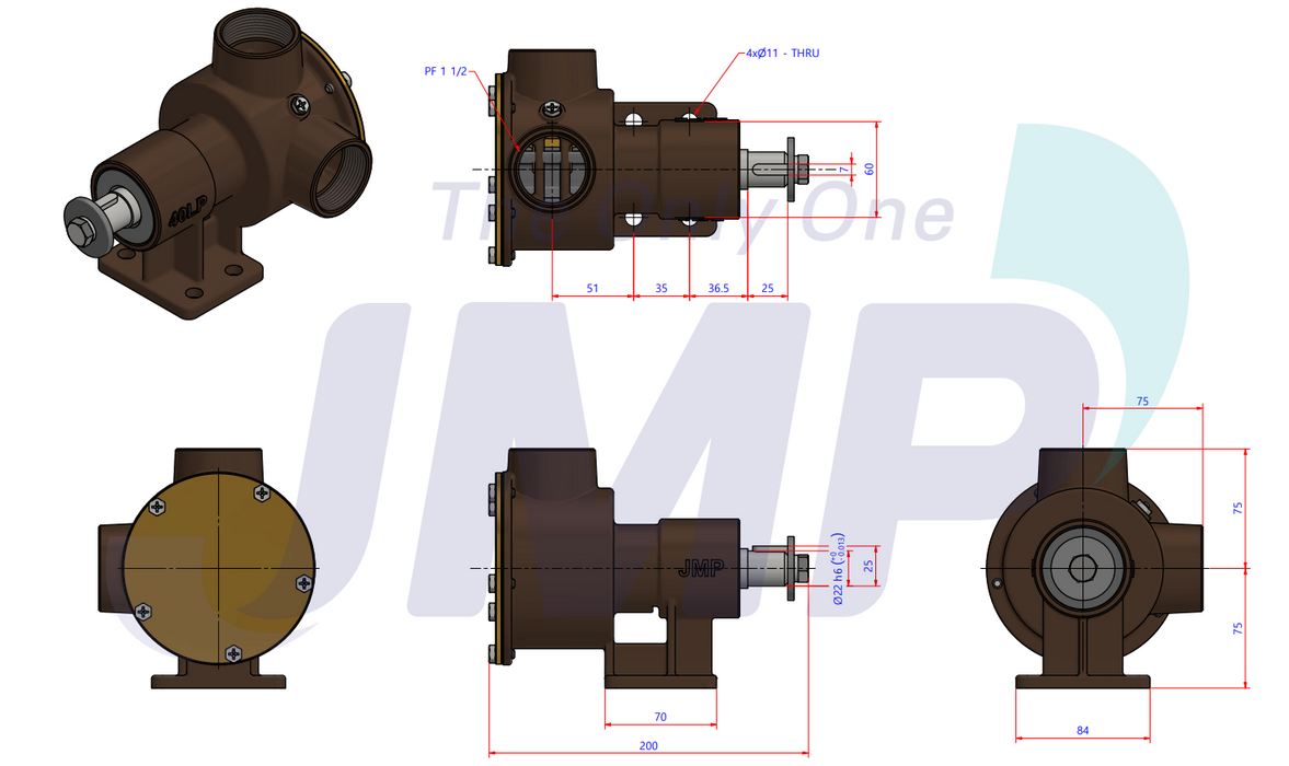 Pedestal Multi-Purpose Pump 1-1/2" JPR-40LP