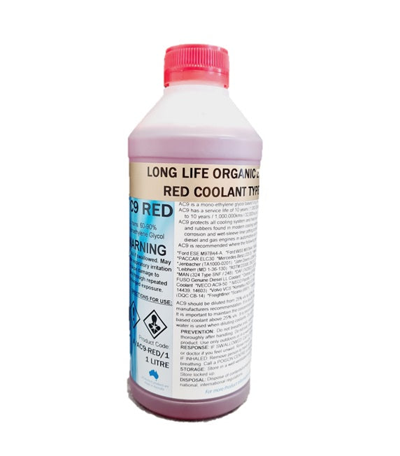 Red Marine Coolant / Anti-Freeze (Organic) - 1 Litre Concentrate