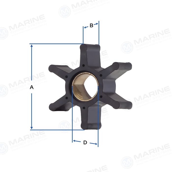 Yanmar 1GM, 1GM10 Impeller 128176-42090 Replacement AN 2044