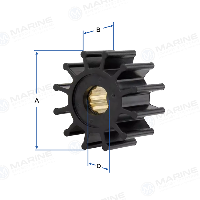 Sea Water Pump Impeller Kit – Replaces Volvo Penta 21213664 (Spline Drive)