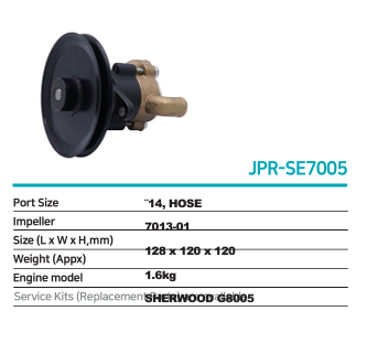 Sherwood G8005, Kohler 4/6 EFKD Seawater pump GM63535 JPR-SE7005