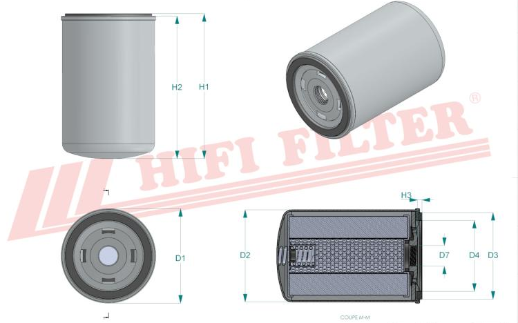 Oil Filter Hifi SO 434, Nanni, Bukh