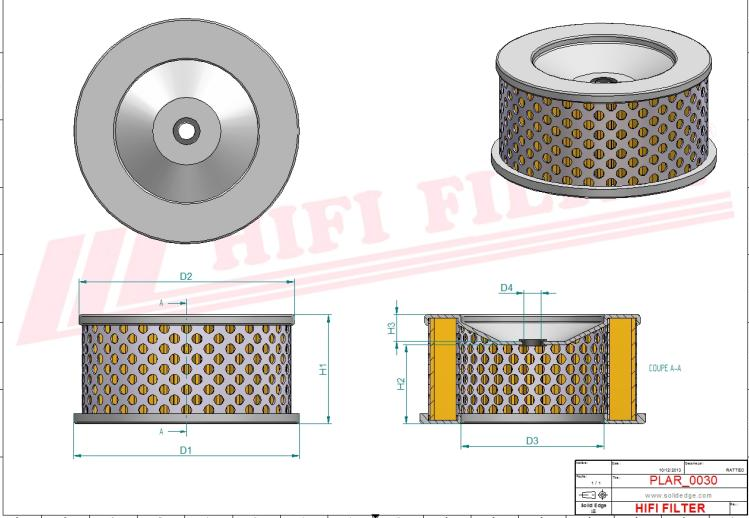 Air Filter HiFi SA 12158 MASE 3.5kw