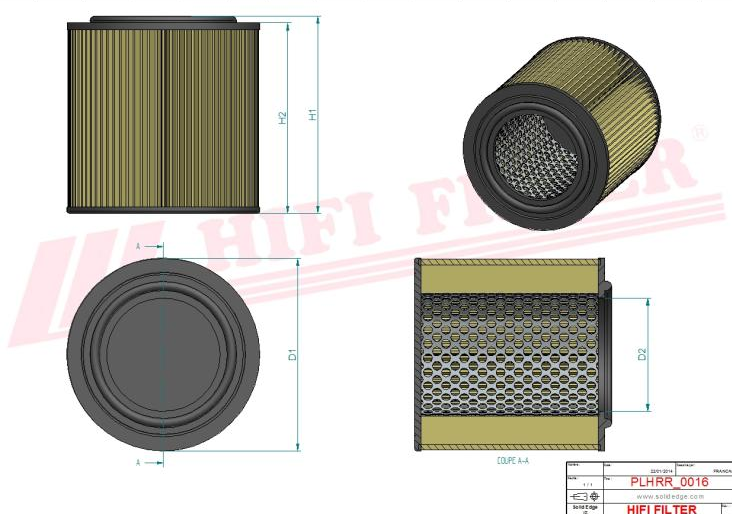 Air Filter, John Deere 6068, + others, Hifi HR 16707