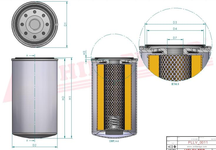Hifi Oil Filter SO 6105, WB36918, LF3462