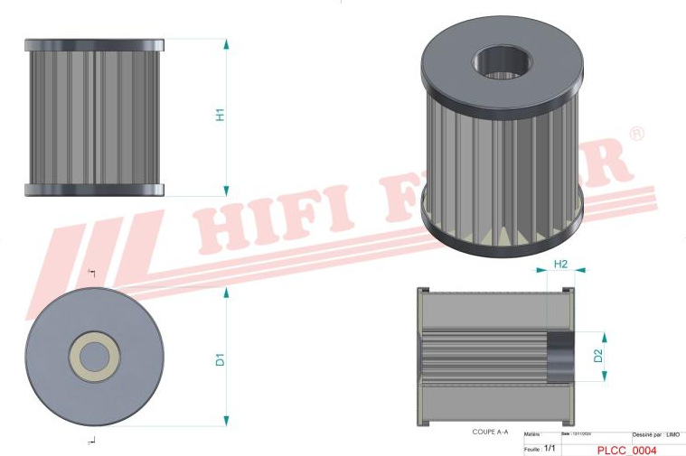 HIFI FUEL FILTER element SN 20046, Mase, Kabota