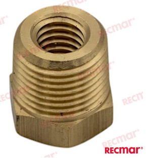 ANODE PLUG brass head, 3/8"NPT x 3/8"UNC internal thread for anode