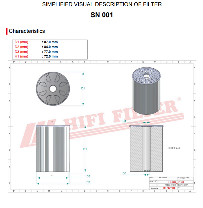 CAV Diesel Fuel Filter 3581078, Delphi 296, FF167A, BF825, R2132P