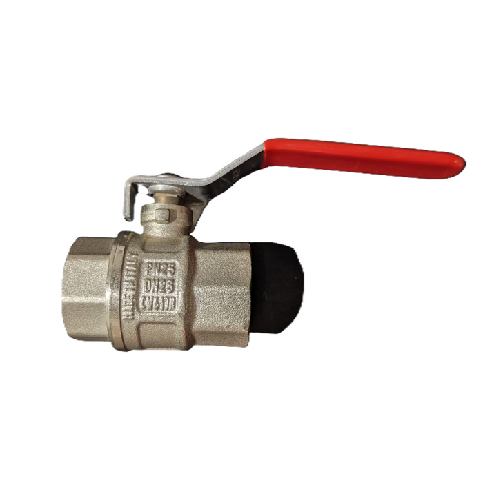 Ball Valve 1" (Female x Female) with Red (Iron) Handle