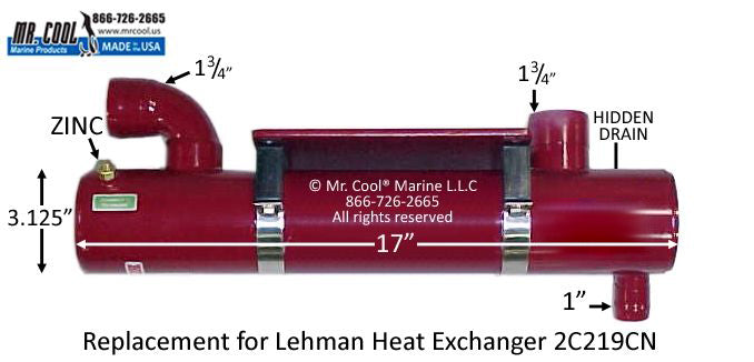 Ford Lehman 2712E Heat Exchanger 2C219CN 3x17 Replacement part