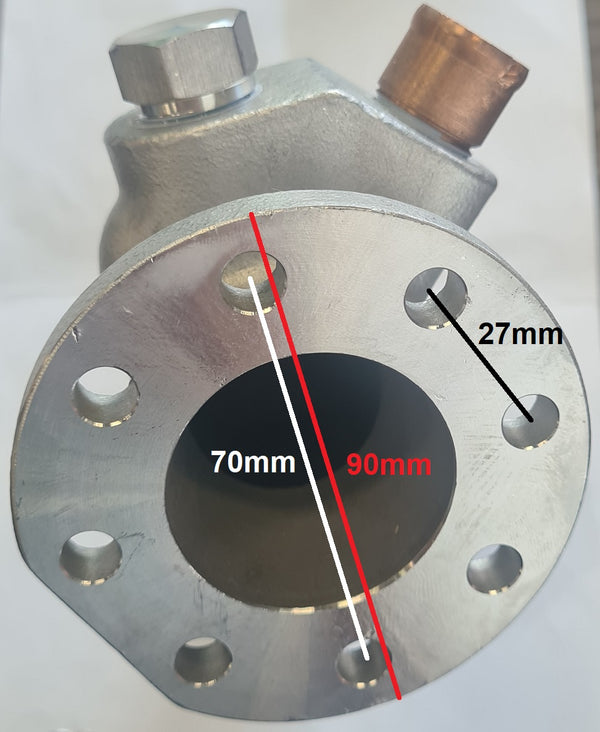 Northern Lights Cast 316 Stainless Steel Exhaust Mixing Elbow 2" Repla Marine Energy Systems