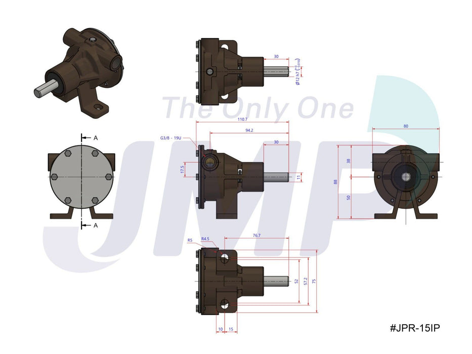 JMP JPR-15IP MASE Gen Multi-Purpose Small Gen Impeller Pedestal Pump ( JH 10-24570-01)