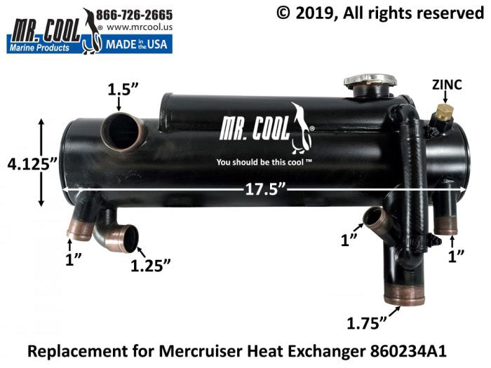 860234-A1 MERCRUISER HEAT EXCHANGER REPLACEMENT