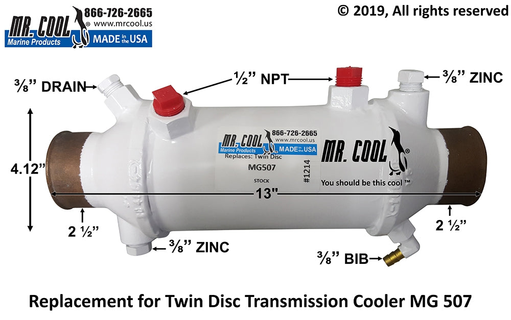Twin Disc MG 506 Transmission Cooler Replacement