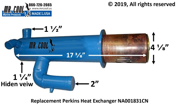 Perkins 6.354 Heat Exchanger (LONG) NA001831 (20-1/2") Replacement