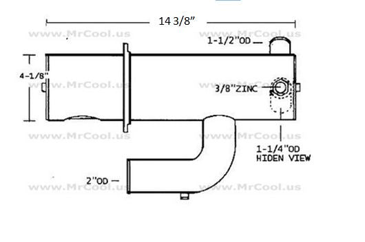 Perkins 6.354 Heat Exchanger (SHORT) NA004490 (14-3/8") Replacement