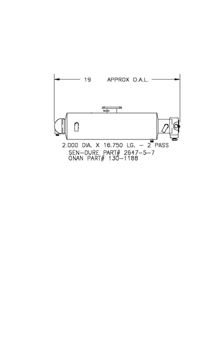 Onan 130-1188 Heat Exchanger Replacement Mr Cool