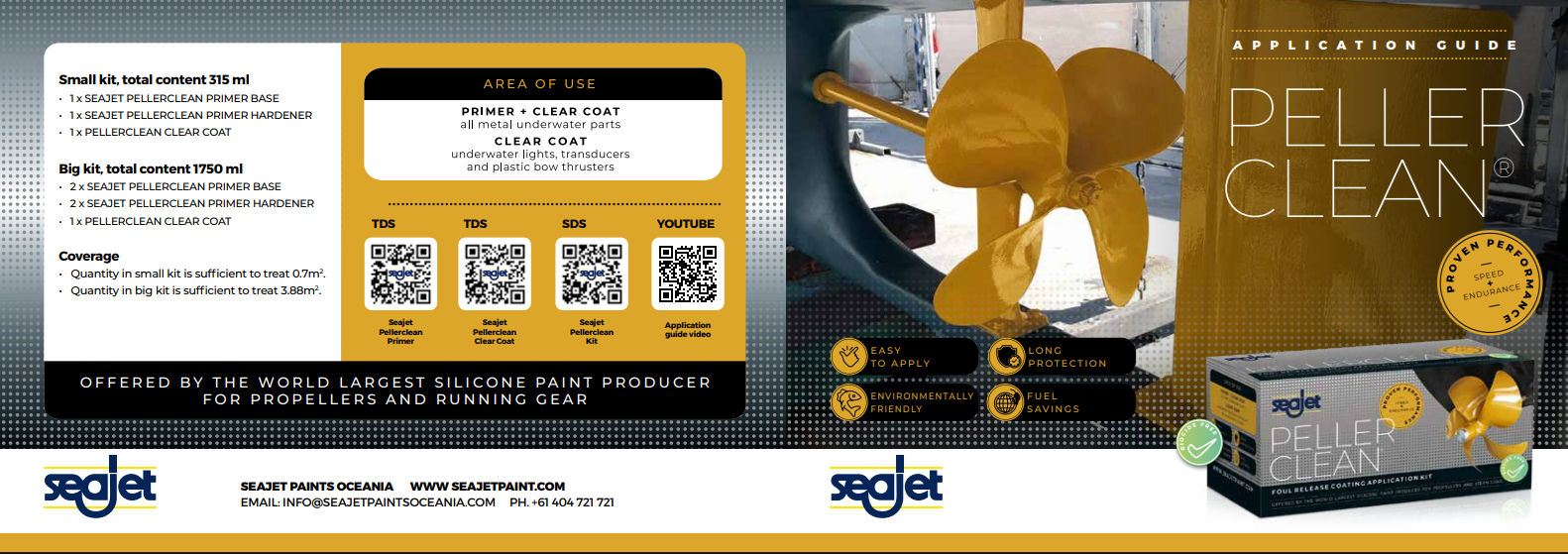 Peller Clean Propeller Coating by Seajet 315ML KIT