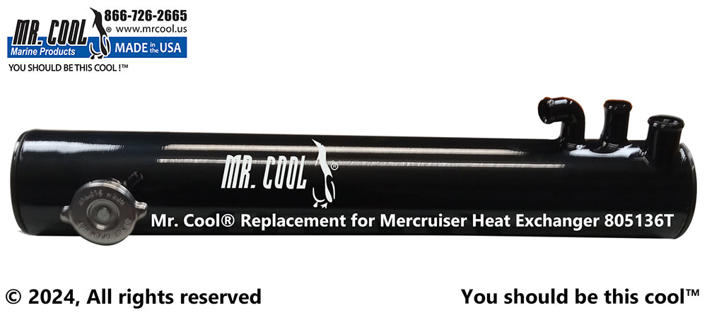 Mercruiser 805136T 7.4L Big Block Heat Exchanger (Front Mount) Replacement