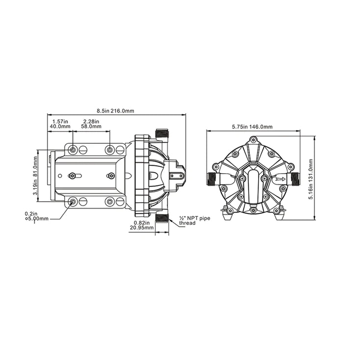 51 SERIES SEAFLO DECK WASH KIT 12V 11.6LPM 70PSI