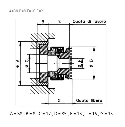 Mechanical Seal (16x38) ANCOR 2391 ( AN 3153 + AN 3154)