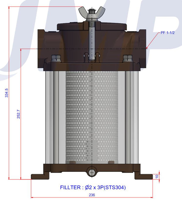 Seawater Strainer 1-1/2" - Bronze (JMP) JPR-ST4010