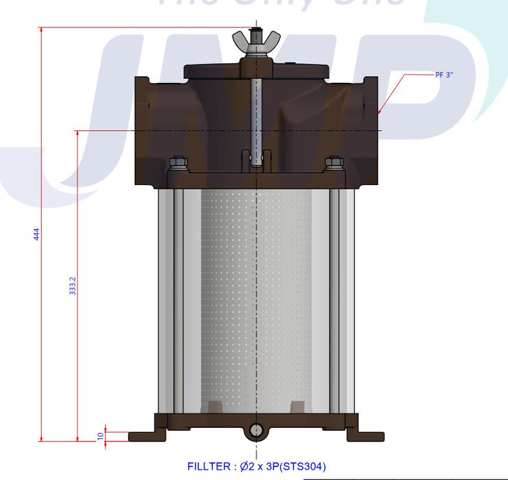Seawater Strainer 3" - Bronze (JMP) JPR-ST7010