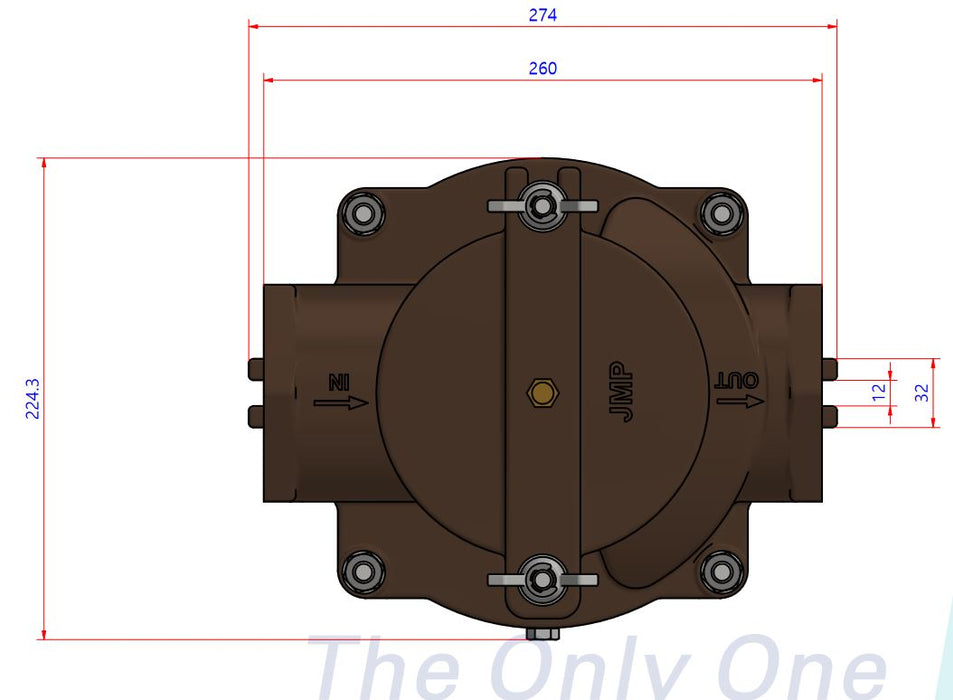 Seawater Strainer 3" - Bronze (JMP) JPR-ST7010