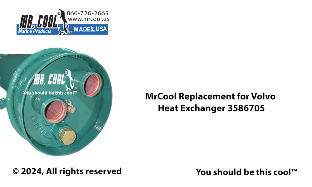 VOLVO PENTA HEAT EXCHANGER 3586705 REPLACEMENT