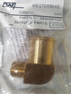 Brass Hose Tail 3/8 NPT - 1&quot; 90°