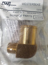 Brass Hose Tail 3/8 NPT - 1&quot; 90° - WB 036612