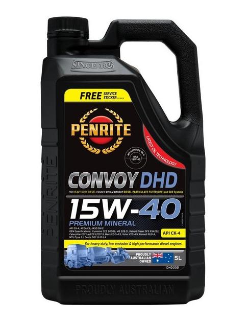 Penrite 15W-40 Convoy DHD Premium Mineral Engine Oil 5 Litres