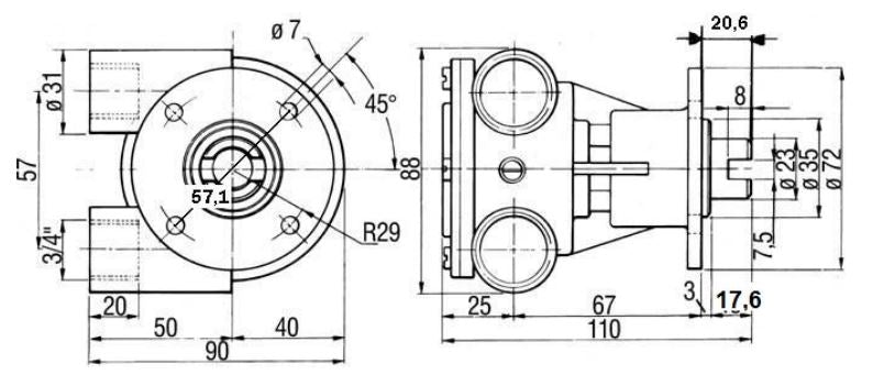 Ford Lehman, Perkins, Kubota Seawater Pump Replacement AN 2029