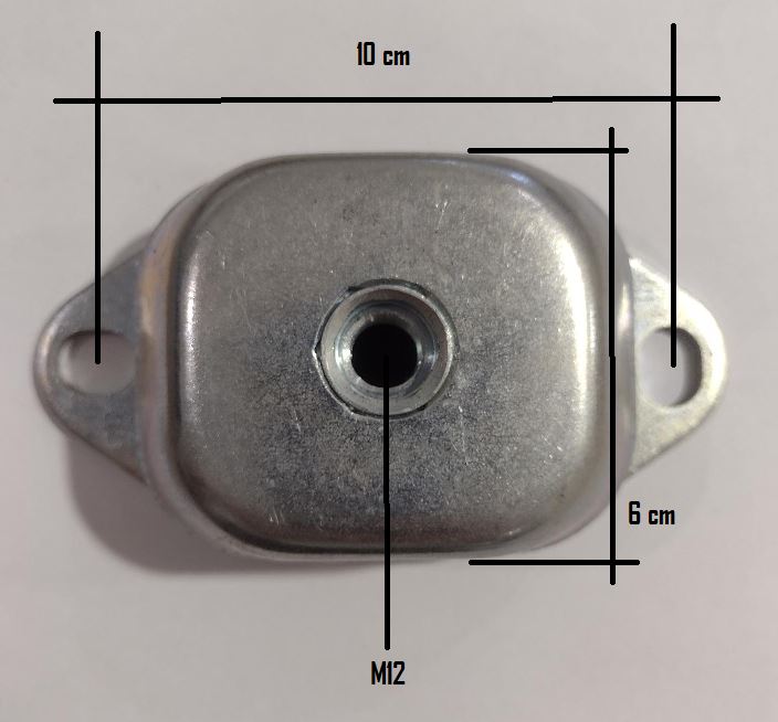 Engine Mount 120x60 (M12 BOLT) Isolator 100 kg Rated (AN 5130)