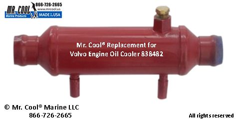 Volvo Penta Marine Engine Oil Cooler 838482 Replacement