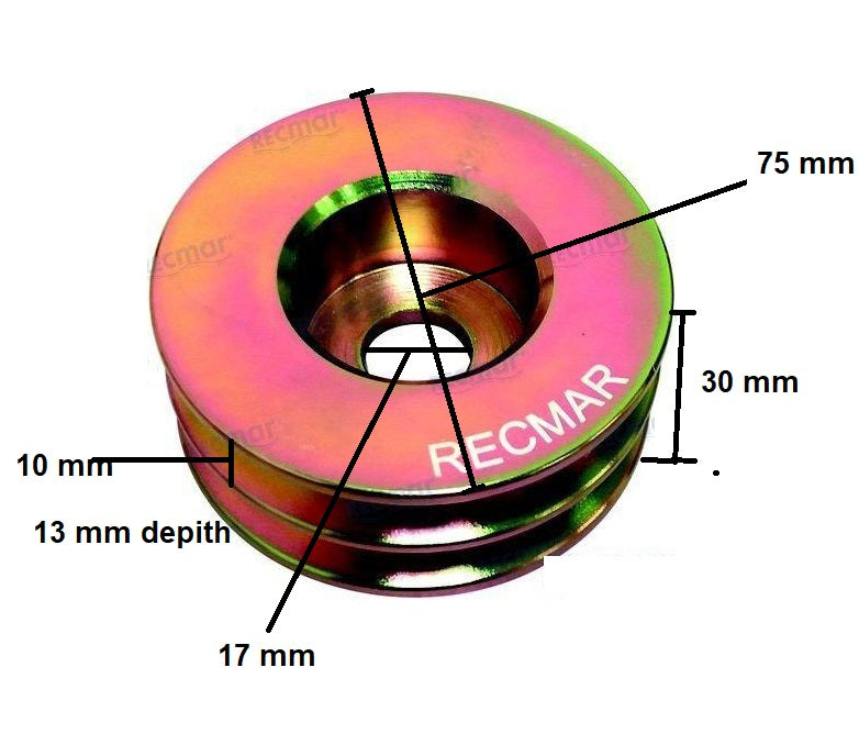 Alternator Pulley Twin V Volvo Penta 841812 Replacement