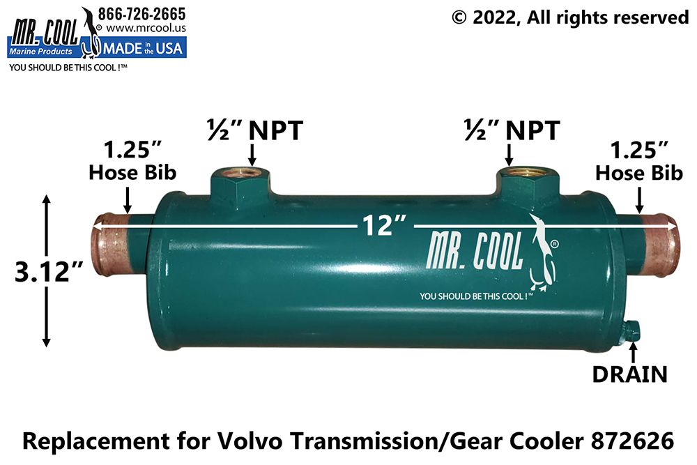 Volvo Penta 21152060 Transmission Cooler Replacement Part