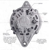 Yanmar GM Alternator (55A) 129772-77200 Hitachi LR155-20 Replacement