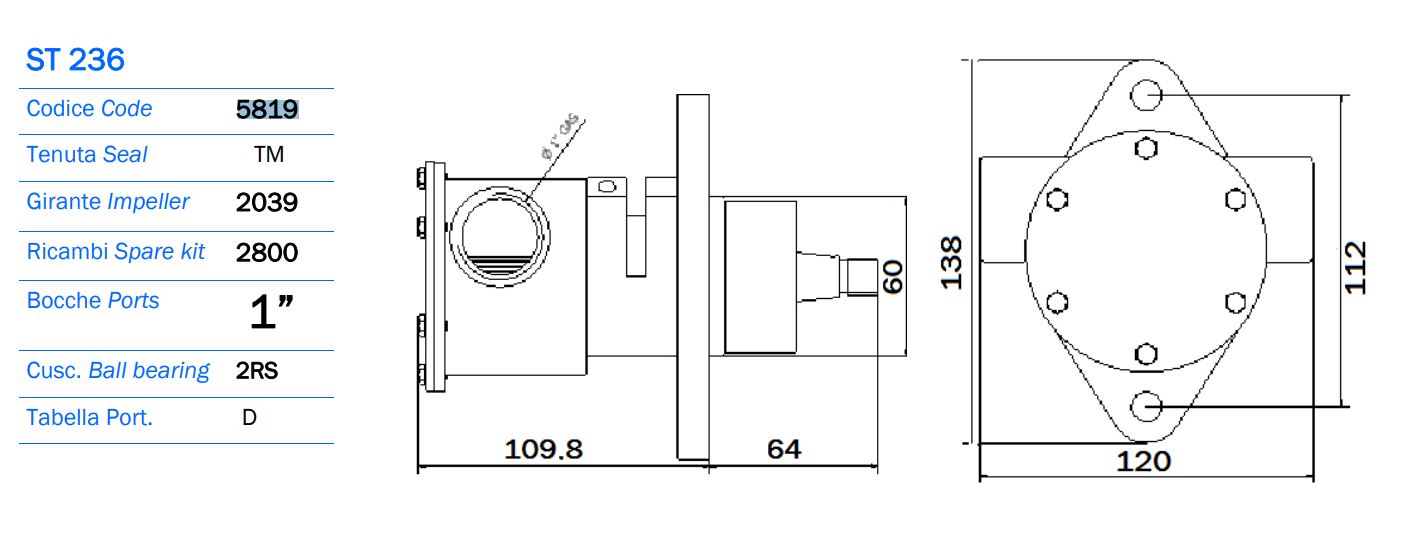Hino, Ford Lees (Johnson F7B-9, 10-24253) Replacement Ancor 5819