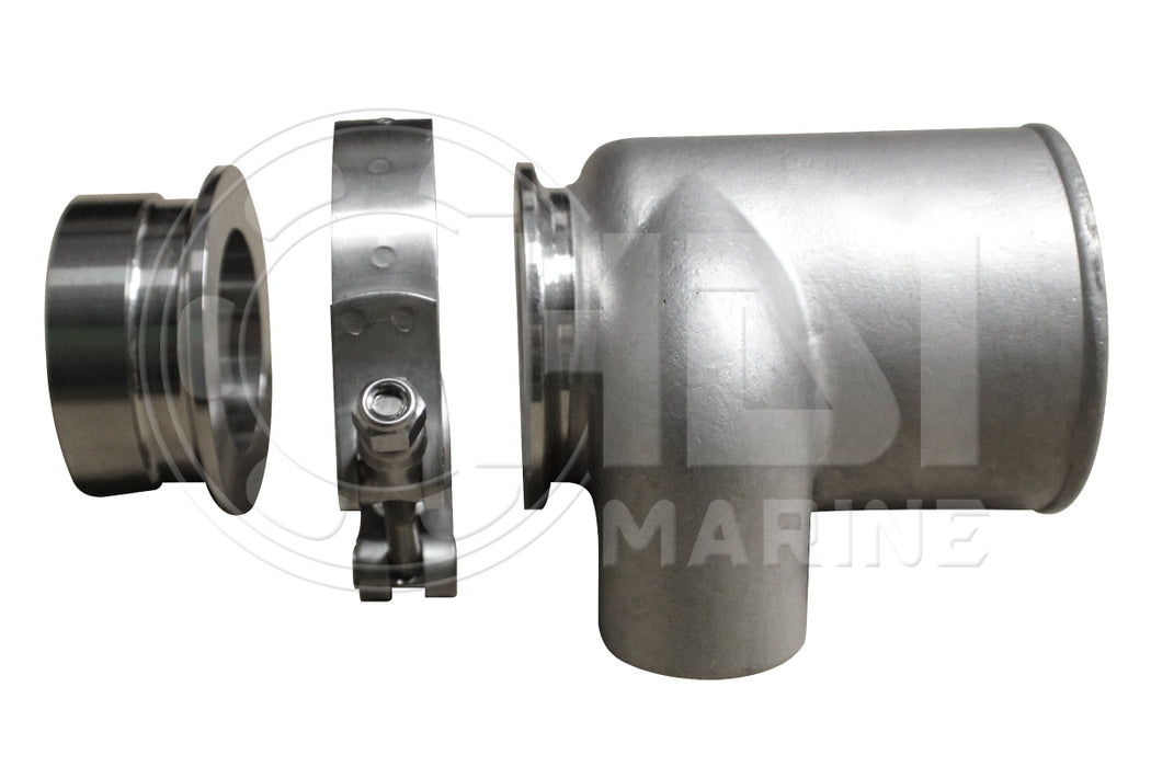 2"x 3" Cast 316 Stainless Steel Exhaust Mixing Elbow Kit