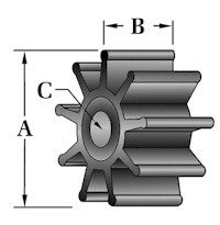 JMP 7172K Impeller Kit (Sherwood 9000K Impeller Replacement)