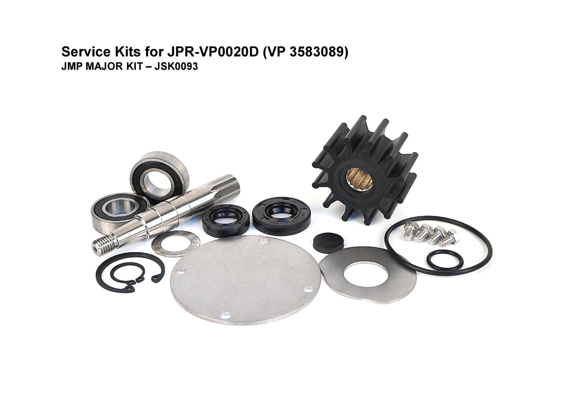 JMP-JSK0093 MAJOR KIT FOR JMP PUMP JPR-VP0020DB-3583089 Fits Volvo Penta Engines: D2-55 A-F, D2-75 A,B,C,F)
