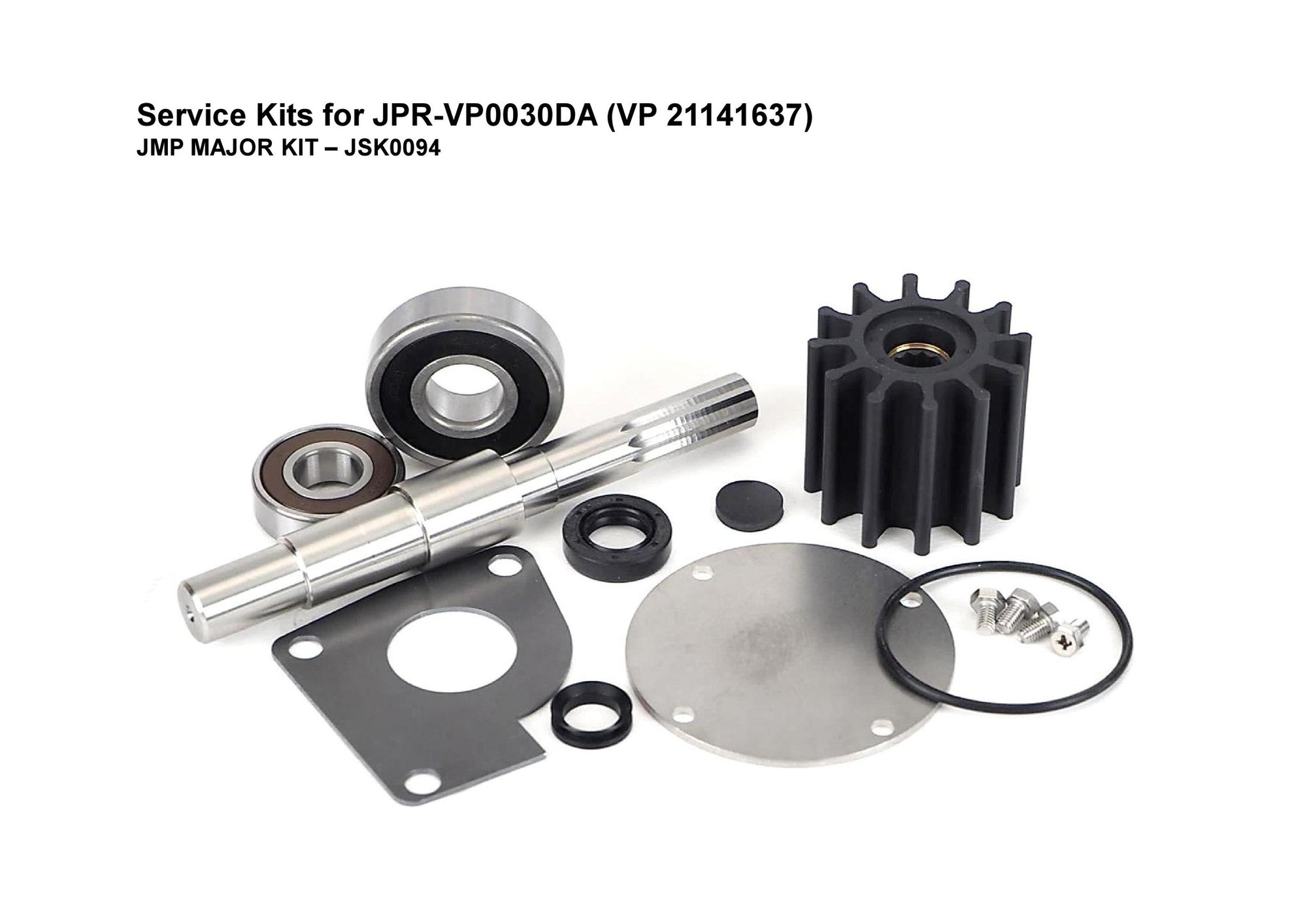 Major Repair Kit for Volvo Penta D3 Seawater Pump 21141637 (JPR-VP0030DA) JMP JSK0094