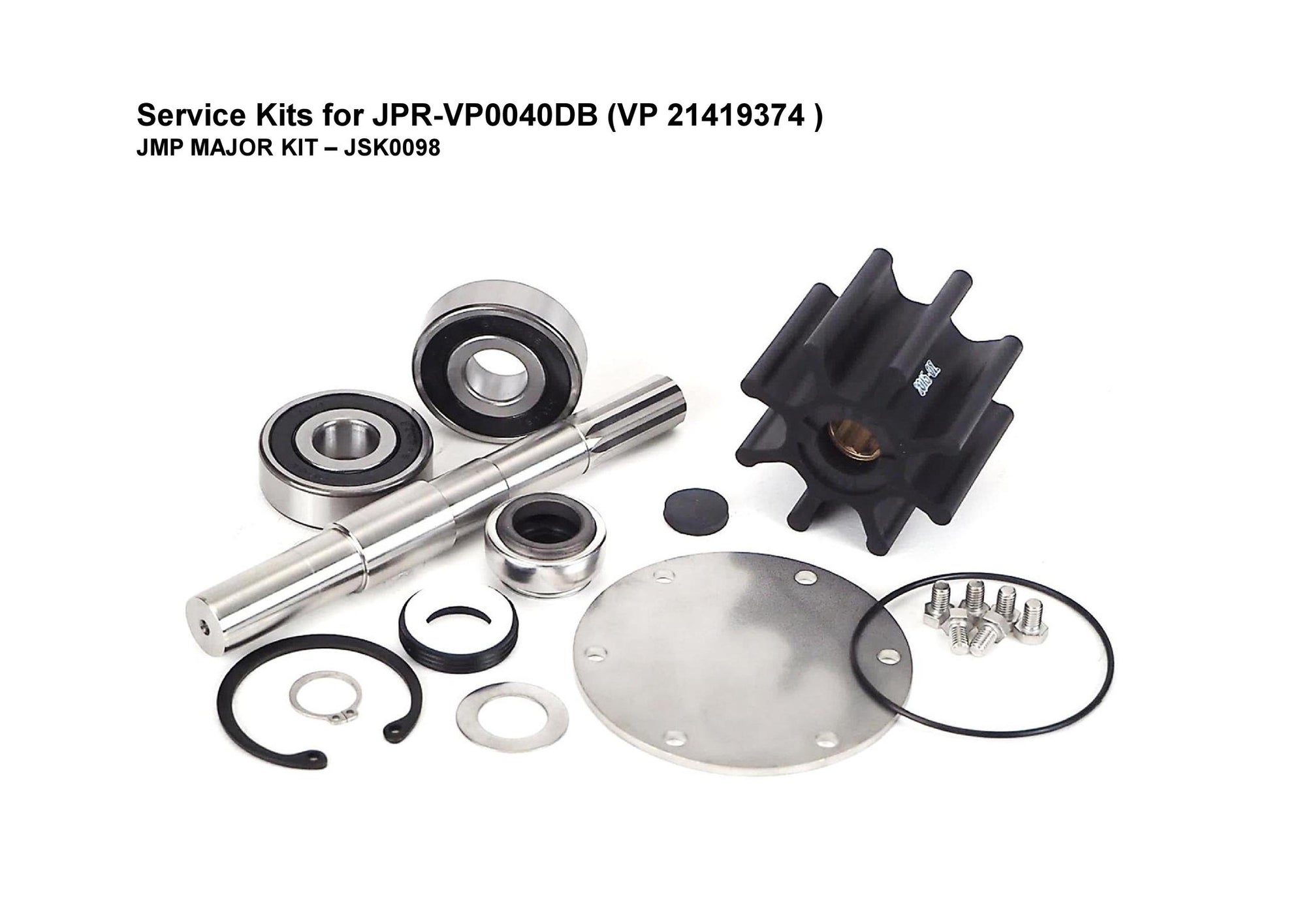 JMP-JSK0098 MAJOR KIT FOR JMP PUMP JPR-VP0040DB-21419374 (Fits Volvo Penta Engines: D4-225A-E, D4-260A-E, D4-260D-E, D4-300A-E, D4-300D-E)