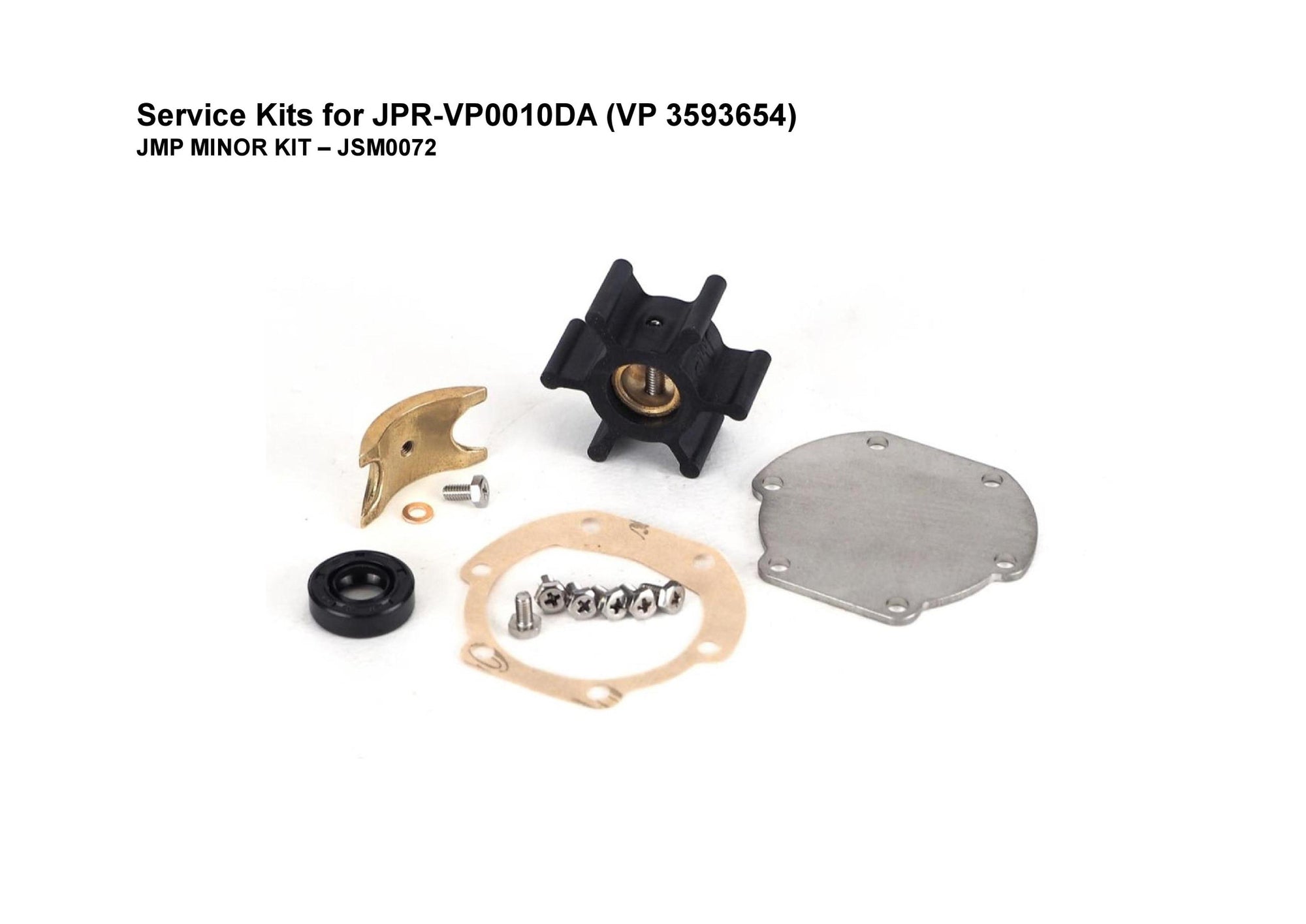 Service Kit (Minor) for Volvo Penta D1 Seawater pump 3593654 (D1-13A/B/F, D1-20A/B/F)